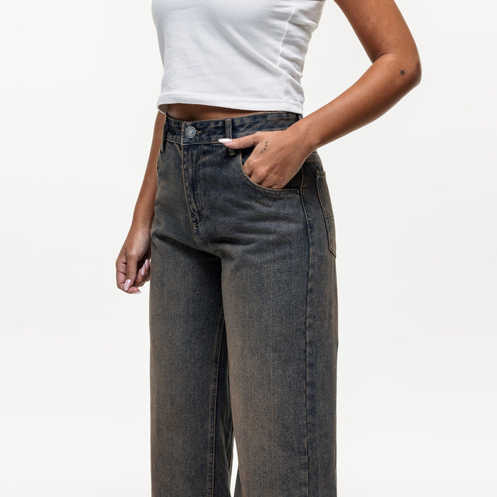 Good For Nothing Washed Rust Blue Baggy Denim Jean