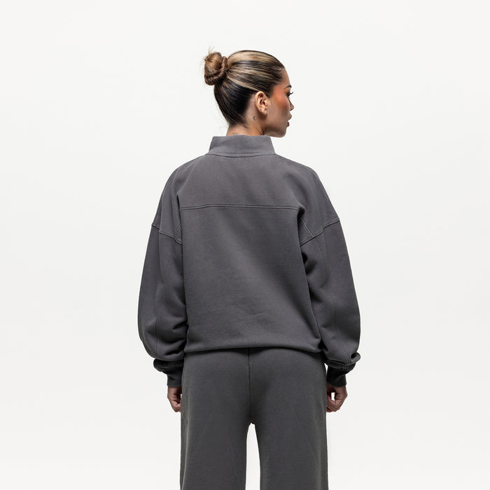 Good For Nothing Gunmetal Grey Quarter Zip Sweatshirt