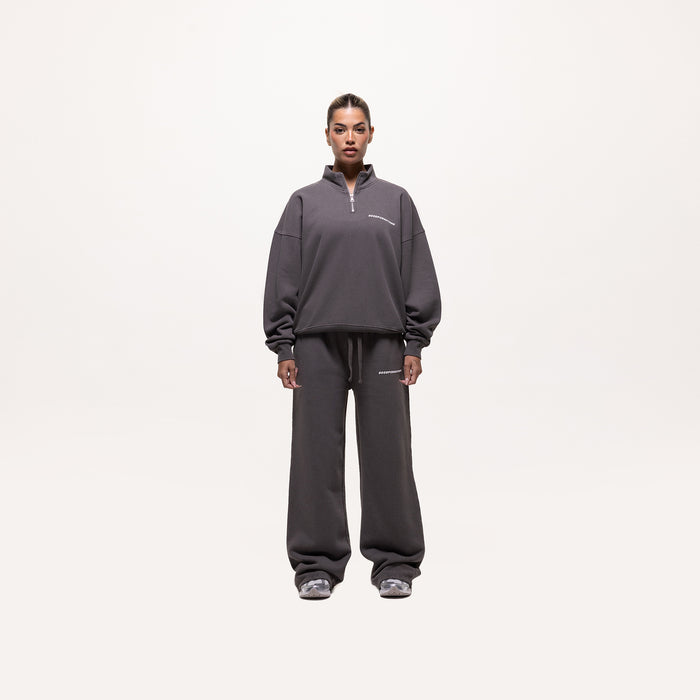 Good For Nothing Gunmetal Grey Quarter Zip Sweatshirt