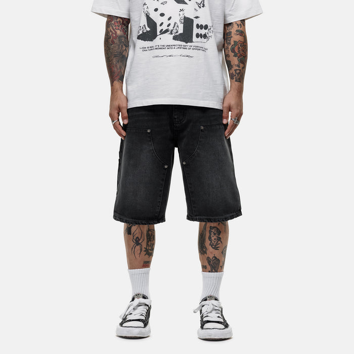 good for nothing Heavy Carpenter Black Denim Shorts
