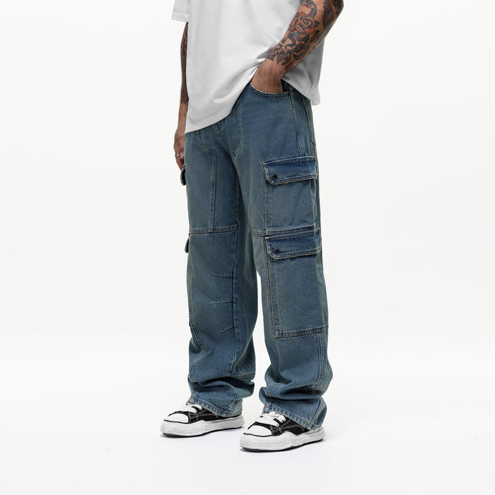 good for nothing Heavy Duty Washed Blue Denim Jeans (Final Sale)