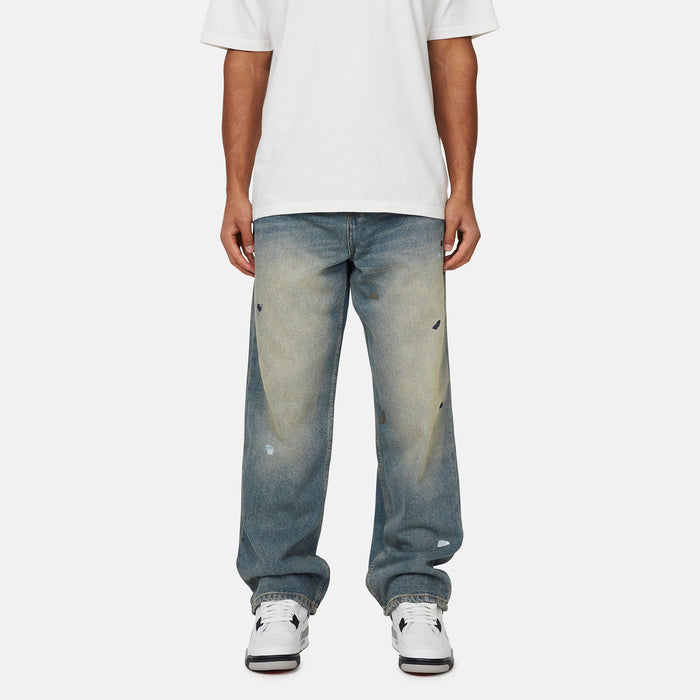 good for nothing Heavy Vintage Paint Blue Denim Jeans