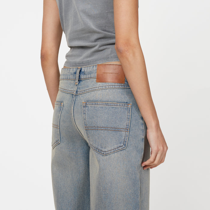 Good For Nothing Heavy Washed Light Blue Denim Jeans