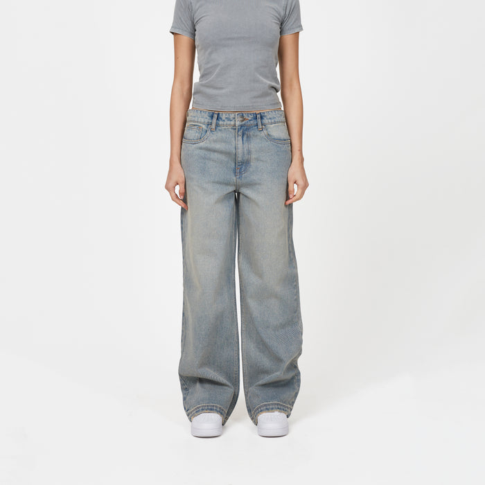 good for nothing Heavy Washed Light Blue Denim Jeans