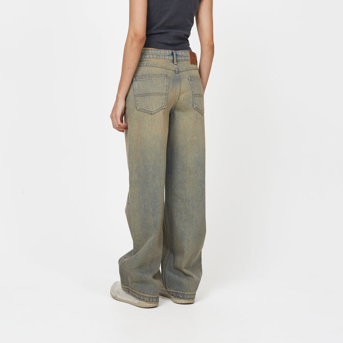 Good For Nothing Heavy Washed Sand Blue Denim Jeans