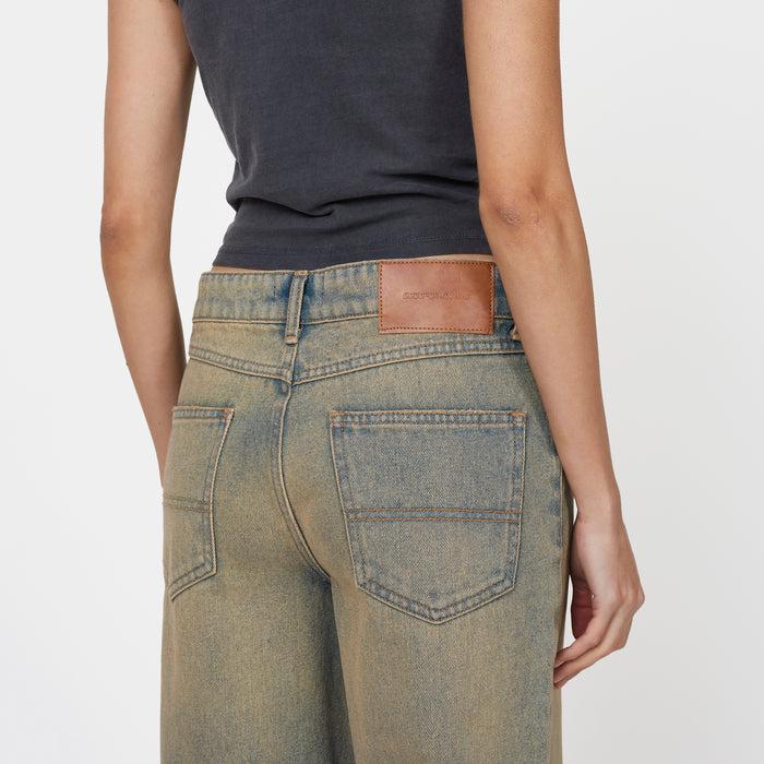 Good For Nothing Heavy Washed Sand Blue Denim Jeans