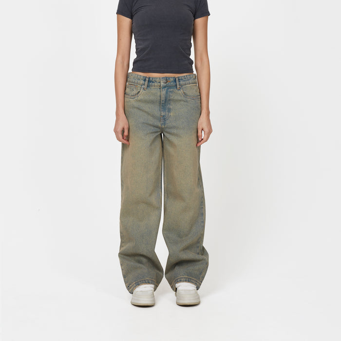 good for nothing Heavy Washed Sand Blue Denim Jeans