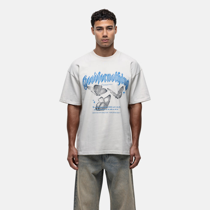 good for nothing Kaleidoscope Butterfly Cream T-shirt
