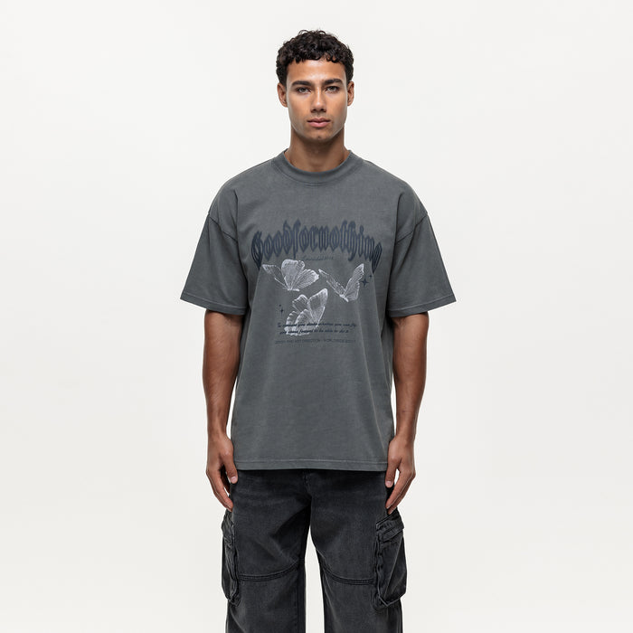 good for nothing Kaleidoscope Butterfly Gunmetal T-shirt