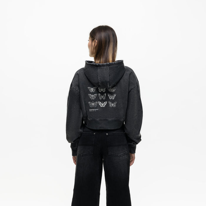 Good For Nothing Metamorphosis Washed Black Zip Hoodie (Final Sale)