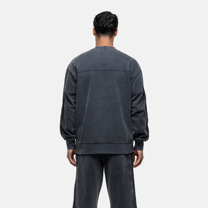 Good For Nothing Partial Seam Washed Grey Sweatshirt