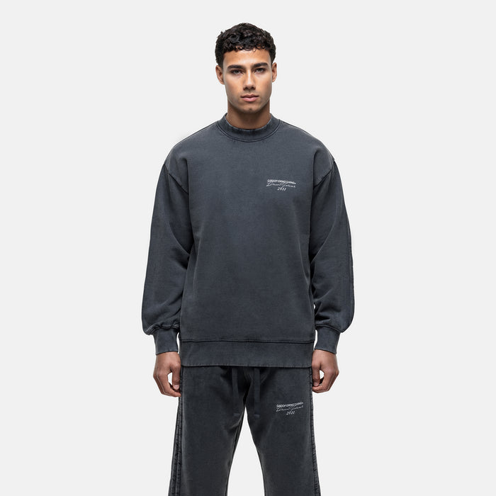 good for nothing Partial Seam Washed Grey Sweatshirt