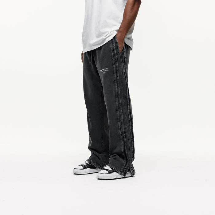 good for nothing Partial Split Hem Washed Grey Sweatpants