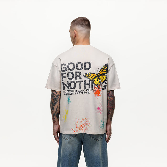good for nothing Pigment Butterfly Paint Cream T-shirt