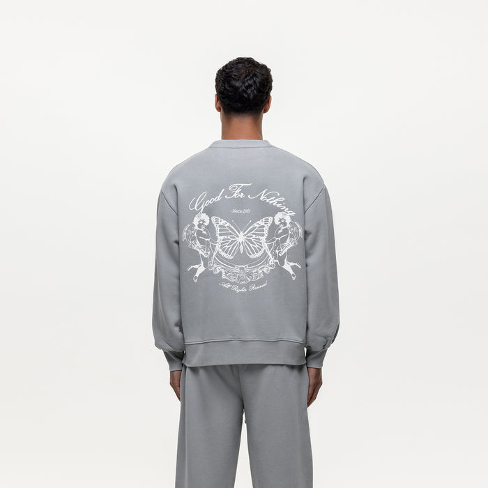 Good For Nothing Renaissance Washed Grey Sweatshirt (Final Sale)