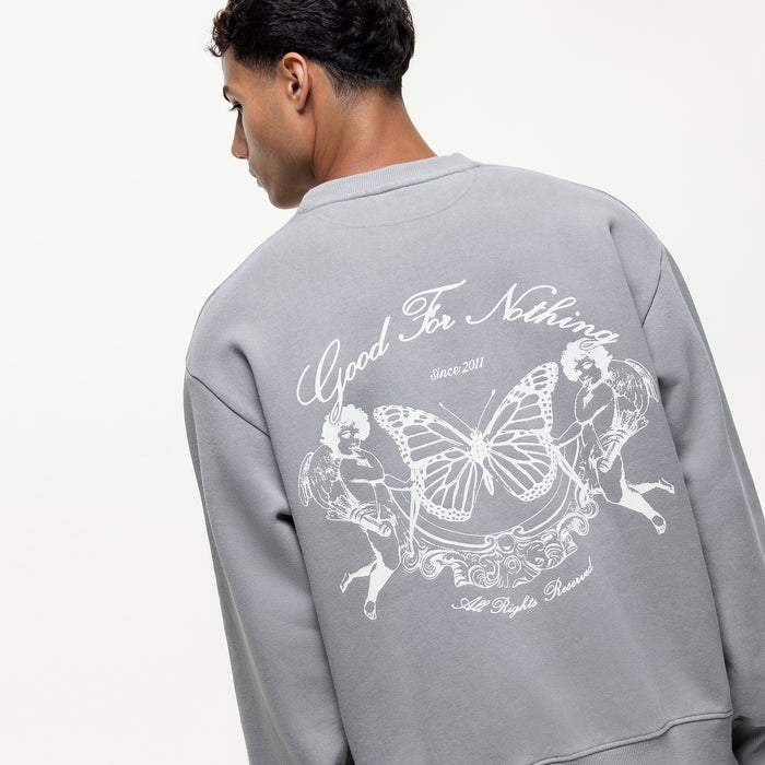 good for nothing Renaissance Washed Grey Sweatshirt (Final Sale)