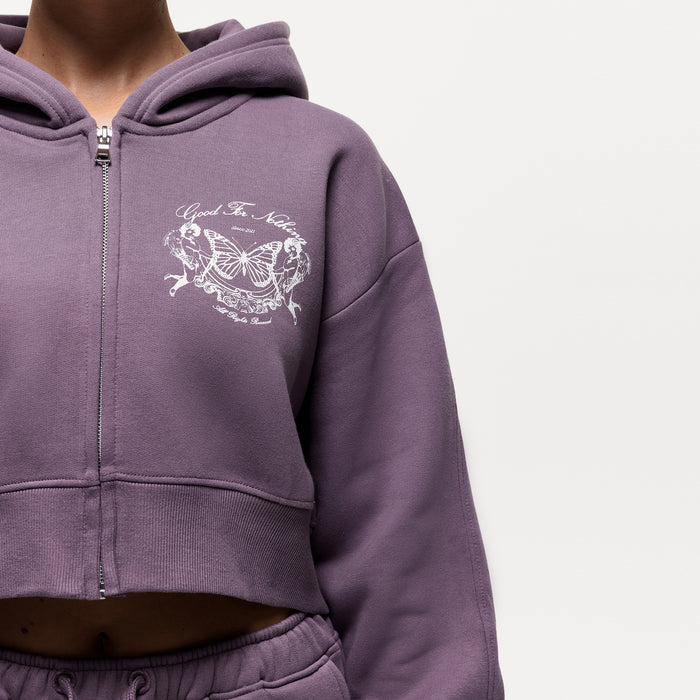 Good For Nothing Renassaince Mauve Zip Hoodie (Final Sale)