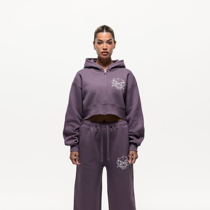 good for nothing Renassaince Mauve Zip Hoodie (Final Sale)