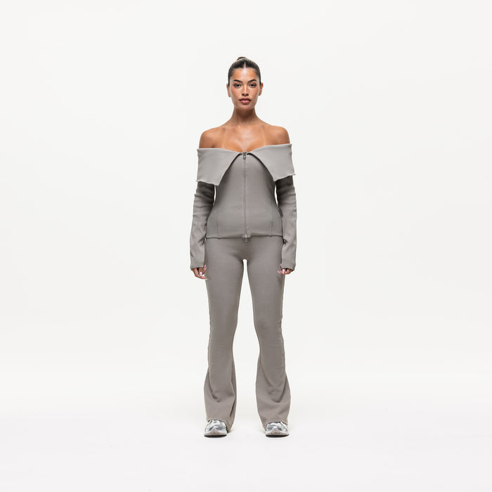 Good For Nothing Ridge Stone Off The Shoulder Long Sleeve (Final Sale)