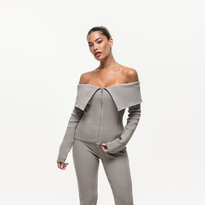 good for nothing Ridge Stone Off the Shoulder Long Sleeve (Final Sale)