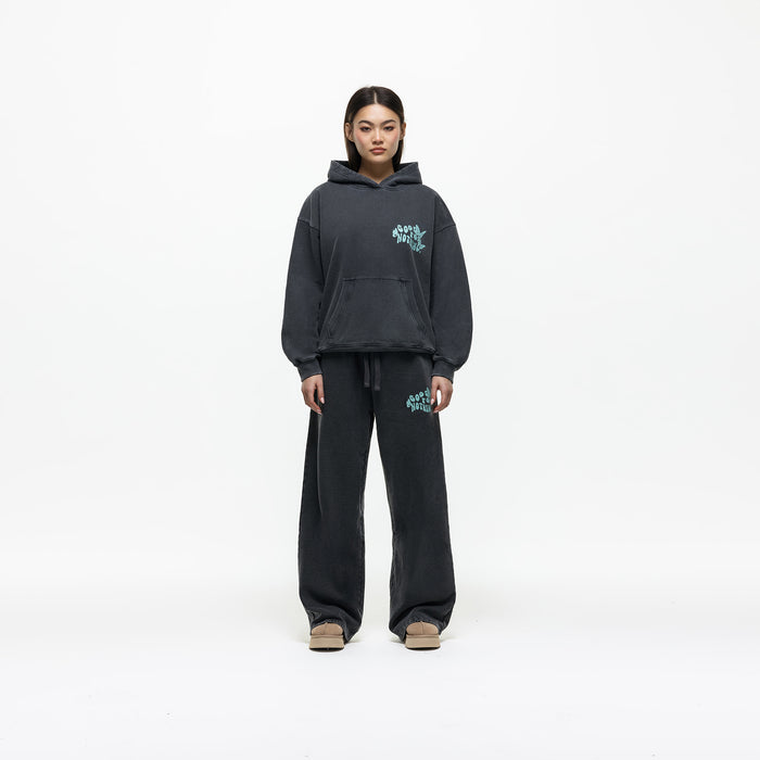 Good For Nothing Stamp Washed Black Sweatpant (Final Sale)