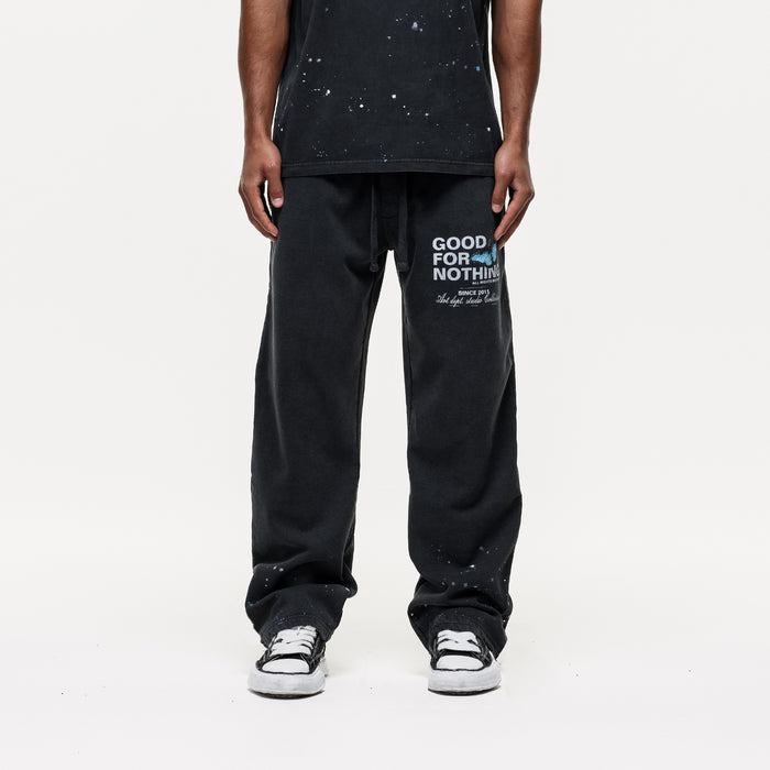 Good For Nothing Studio Butterfly Washed Black Sweatpants