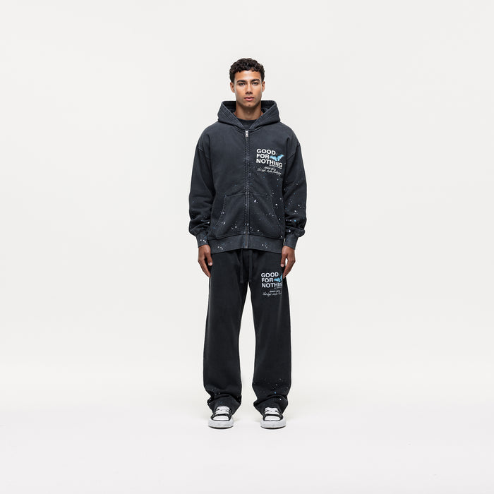 Good For Nothing Studio Butterfly Washed Black Sweatpants