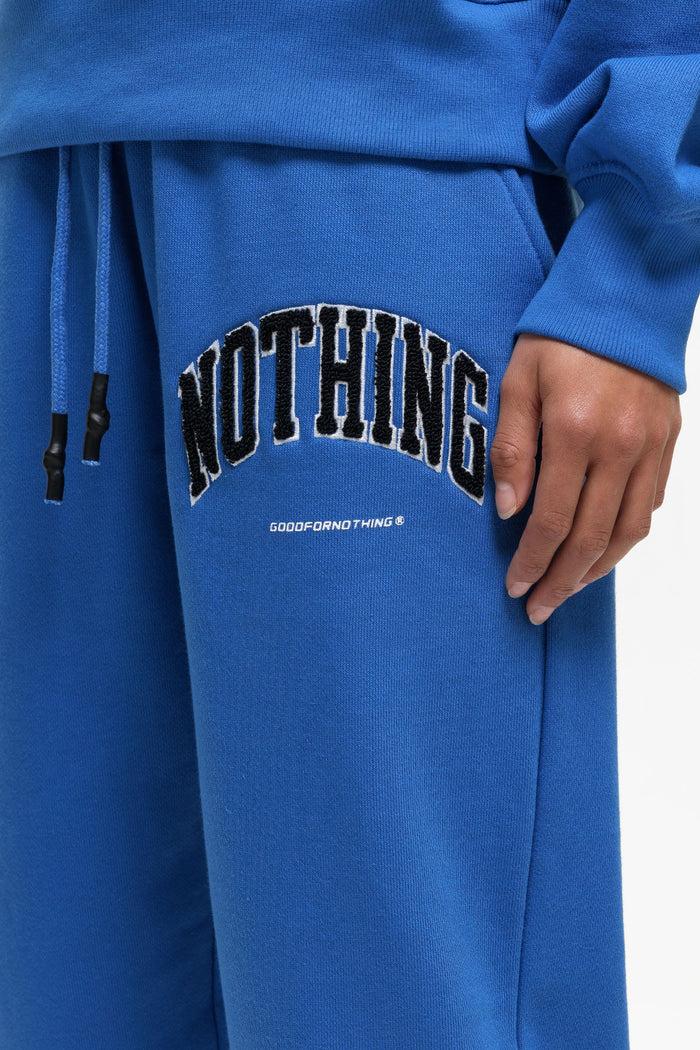 Good For Nothing Varsity Boucle Blue Jogger (Final Sale)