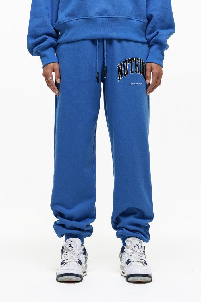 good for nothing Varsity Boucle Blue Jogger (Final Sale)