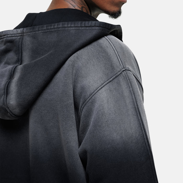 Good For Nothing Vintage 1986 Faded Black Zip Hoodie