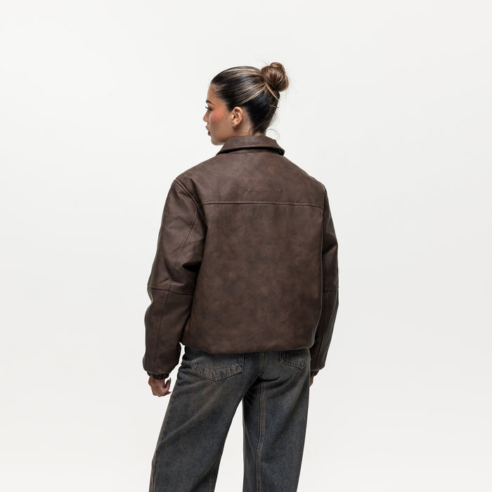 Good For Nothing Vintage Brown Leather Coach Jacket