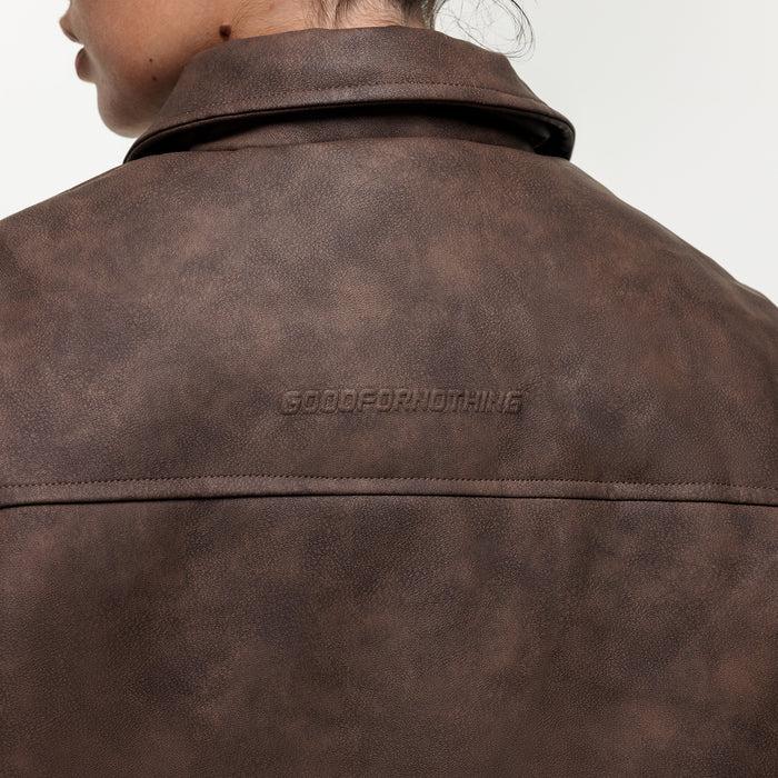 Good For Nothing Vintage Brown Leather Coach Jacket