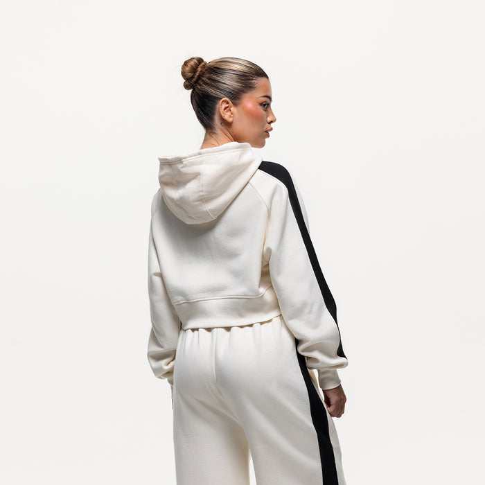 Good For Nothing Vintage Track Cream Zip Hoodie (Final Sale)