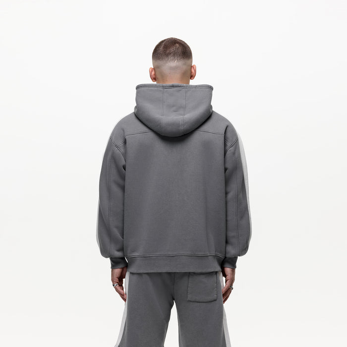 Good For Nothing Vintage Track Grey Zip Hoodie (Final Sale)