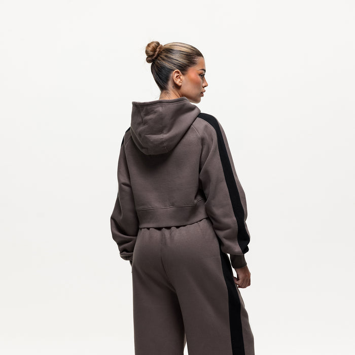 Good For Nothing Vintage Track Taupe Zip Hoodie (Final Sale)