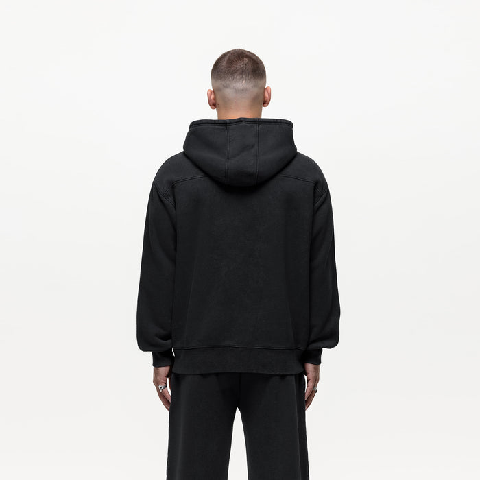 Good For Nothing Vintage Washed Jet Black Zip Hoodie