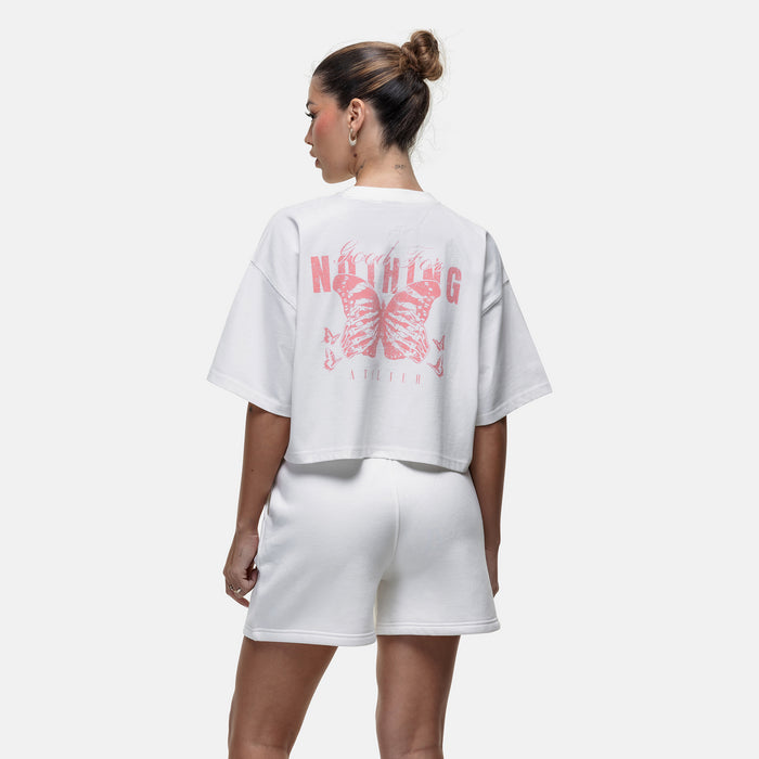 Good For Nothing Washed Off White Butterfly T-shirt
