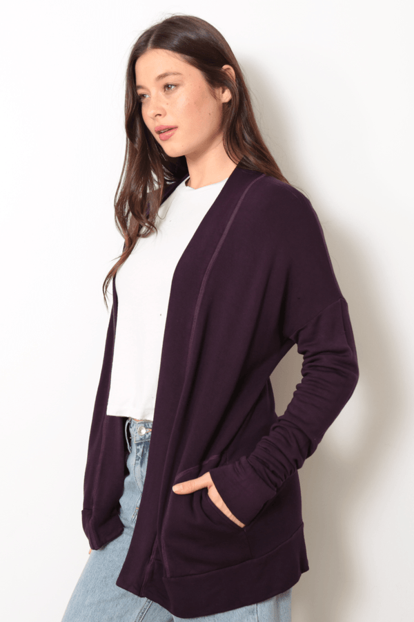 good hyouman The Juliette - Essential Cardigan -Plum