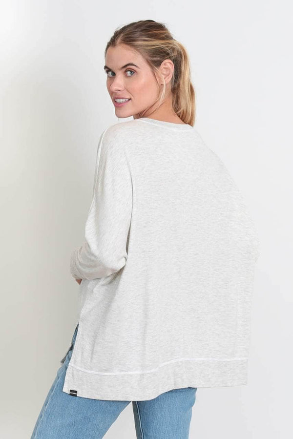 Good Hyouman The Carrie - Relaxed V-Neck Sweater - Natural