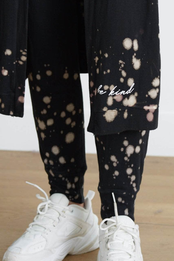 Good Hyouman The Emmy Cardigan - Be Kind - Black Splatter