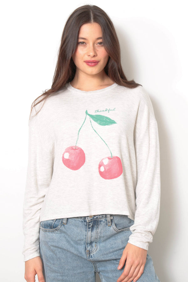 good hyouman The Kaden Sweatshirt - Cherry Cherry Thankful