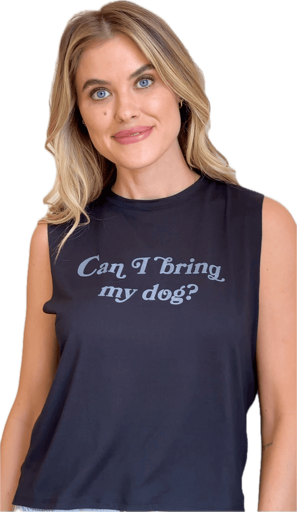 Good Hyouman The Lili Active Crop - Can I Bring My Dog? - Black Sand