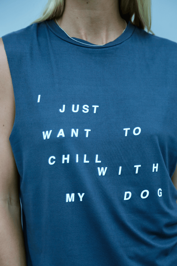 Good Hyouman The Lili Active Crop - I Just Want To Chill With My Dog - Perfect Charcoal