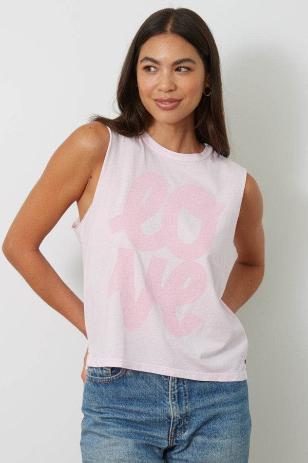 Good Hyouman The Lili Active Crop - Love Cursive - Thistle