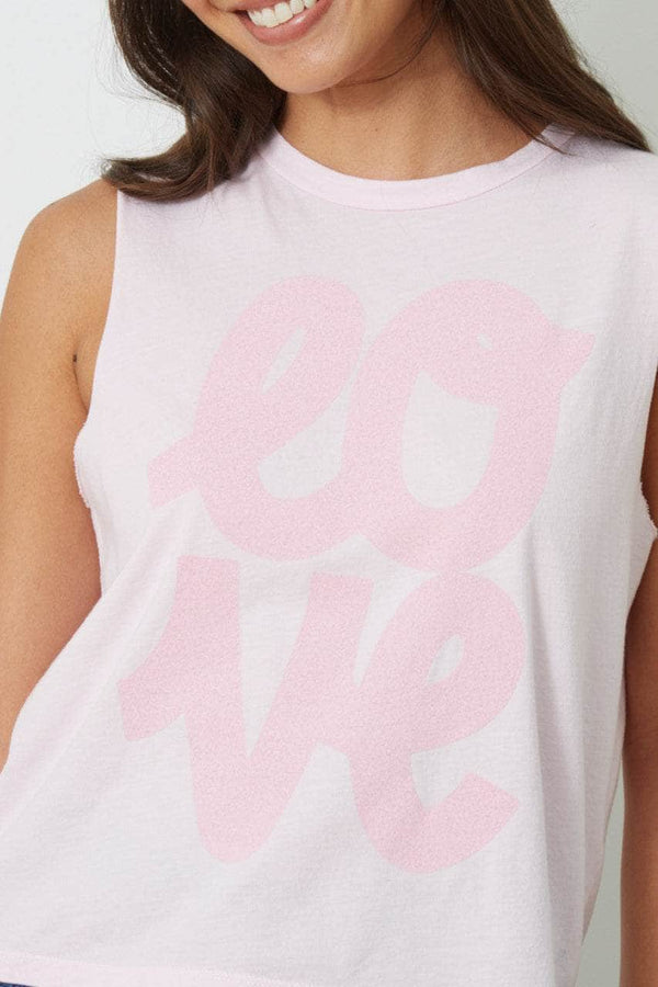 Good Hyouman The Lili Active Crop - Love Cursive - Thistle