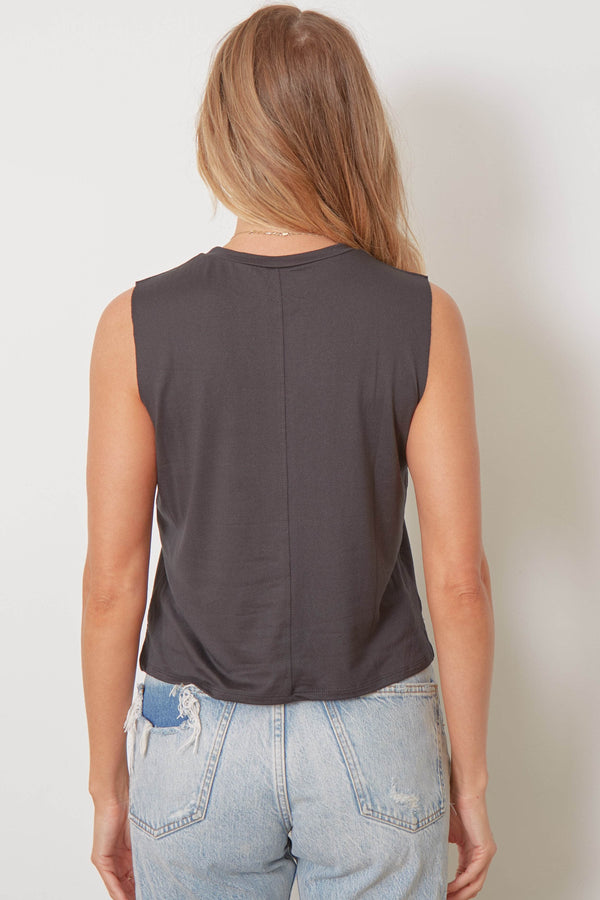 Good Hyouman The Lili Active Crop - The Best Things In Life Make You Sweaty - Black Sand