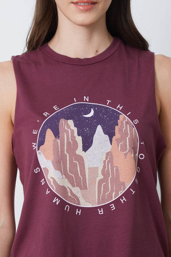 good hyouman The Lili Active Crop - We're In This Together - Vino