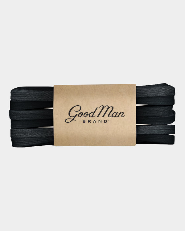 Good Man Brand Cotton Laces For Sneakers 3 Pack Black