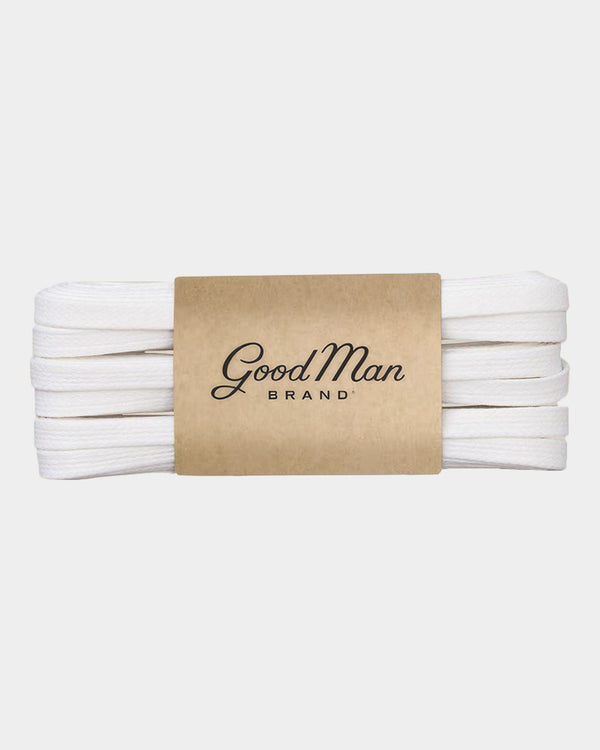 good man brand Cotton Laces for Sneakers 3 Pack White