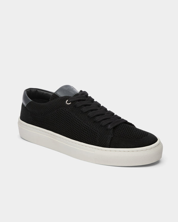 good man brand Edge Lo-Top Sneaker TENCEL™ Knit Leather Graphite